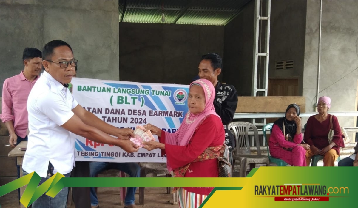 Realisasikan BLT-DD Tahap Kedua Kepala Desa Tanjung Kupang Baru Sampaikan Harapan Kepada Masyarakat