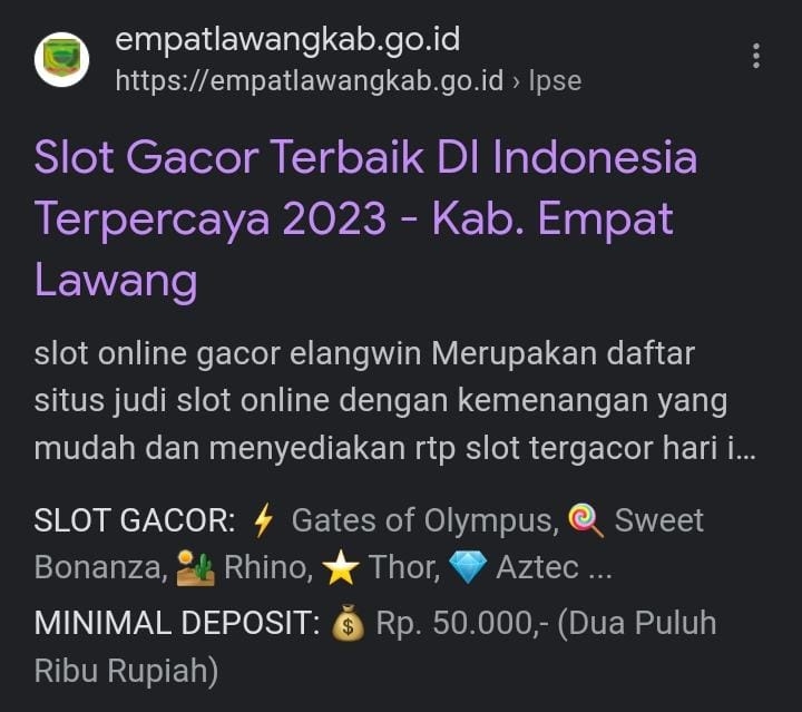 Situs Pemkab Empat Lawang Diretas, Promosikan Judi Online