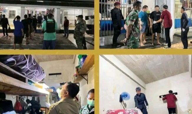 Lapas Empat Lawang Gelar Razia Gabungan Serentak Bersama Aparat Penegak Hukum Cegah Gangguan Keamanan