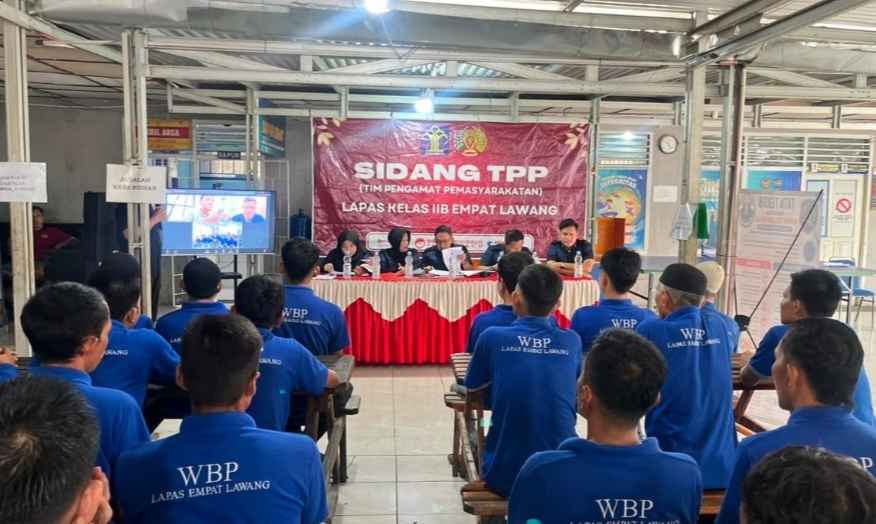 Lapas Kelas IIB Empat Lawang Gelar Sidang TPP, Pastikan Usulan Remisi dan Hak Integrasi WBP Transparan 