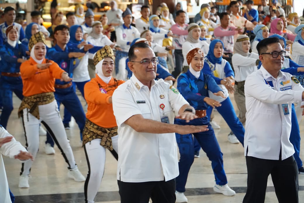 ASN Bugar, Kinerja Optimal! Lomba Senam KORPRI Piala Gubernur Sumsel 2024 Resmi Dibuka di OPI Mall Jakabaring