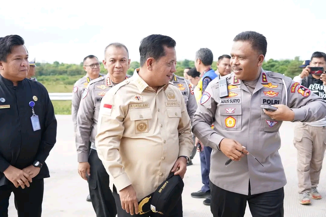 Antisipasi Kemacetan, Kakorlantas Polri dan Bupati Banyuasin Tinjau Progres Tol Kapal Betung