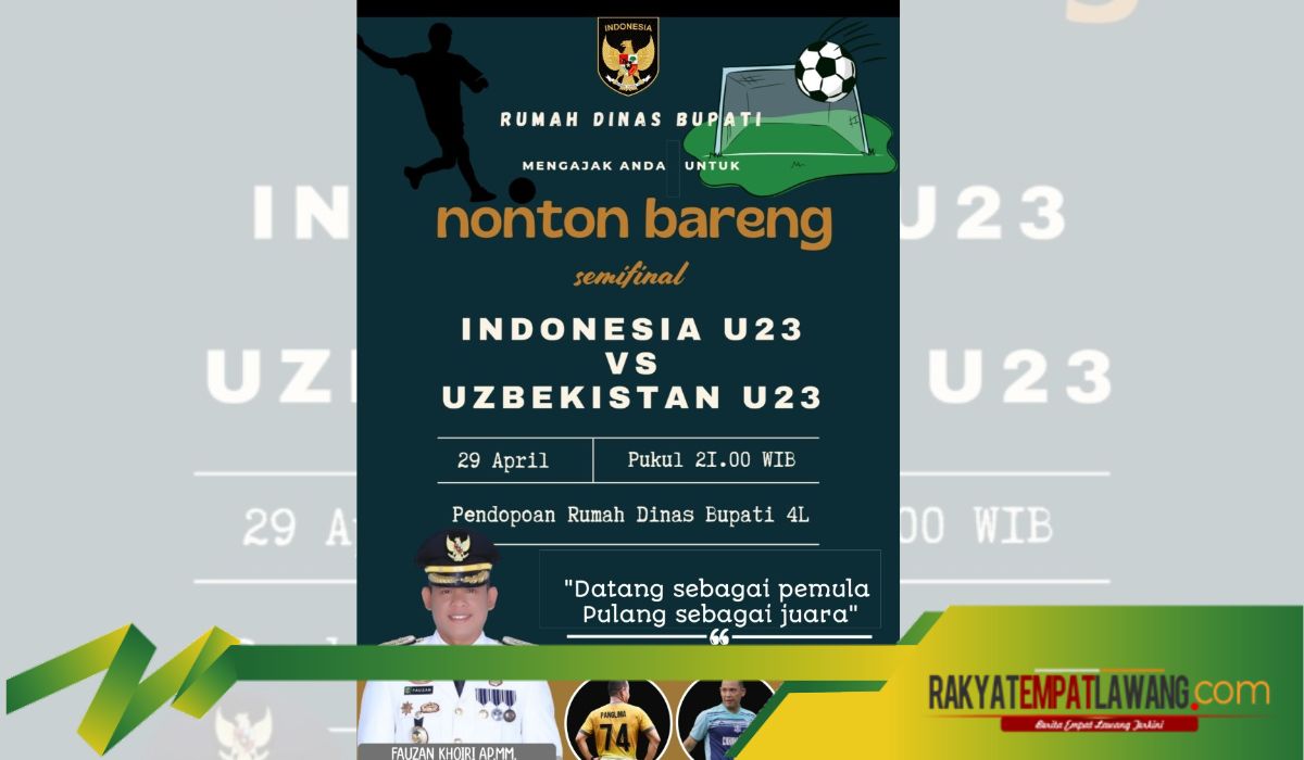 Pj Bupati Ajak Warga Nobar Piala Asia U23 AFC 2024,Terbuka Untuk Umum