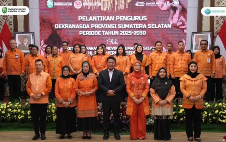 Dekranasda Sumsel 2025–2030 Resmi Dilantik, Gubernur Herman Deru Tekankan Peran Strategis dalam Ekonomi