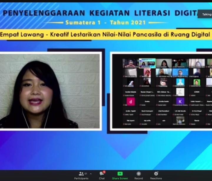 Webinar Literasi Digital, Kreatif Lestarikan Nilai Nilai Pancasila