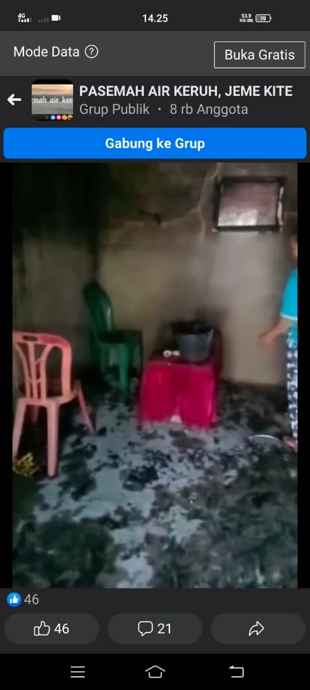Viral di Facebook,  Satu Bangunan Rumah di Paiker Ludes Diduga Dibakar Maling