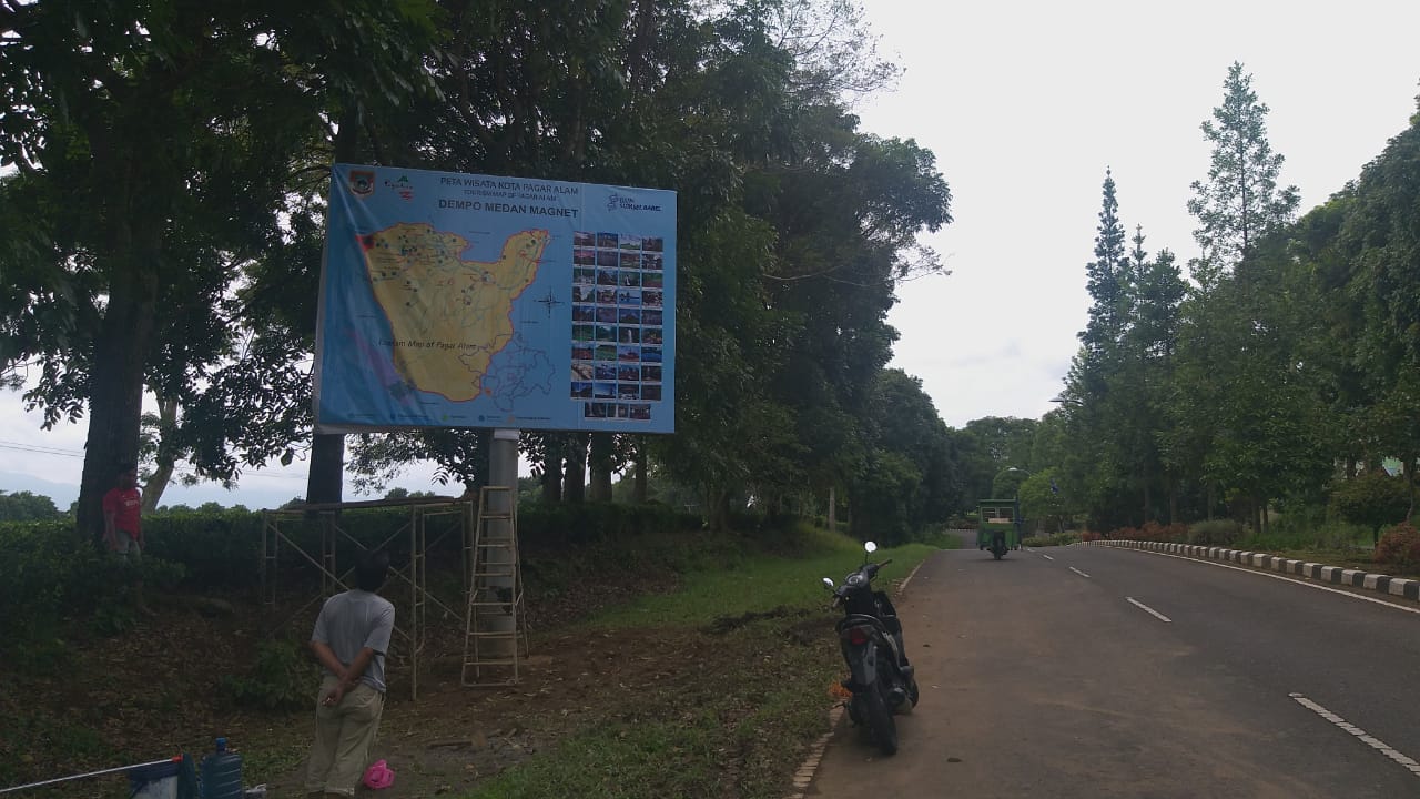 Agar Wisatawan Tidak Tersesat, Dispar Pagaralam Pasang Tourism Map