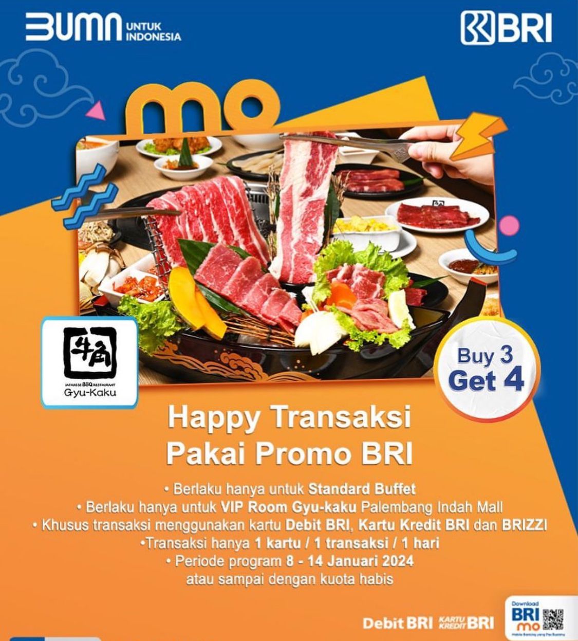 Happy Transaksi Pakai Promo BRI untuk Nikmati BBQ Jepang di Gyu-Kaku