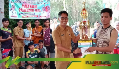 Turnamen Bola Voli Piala Kades Desa Pajar Bakti, Lavani Senopati Raih Juara Utama