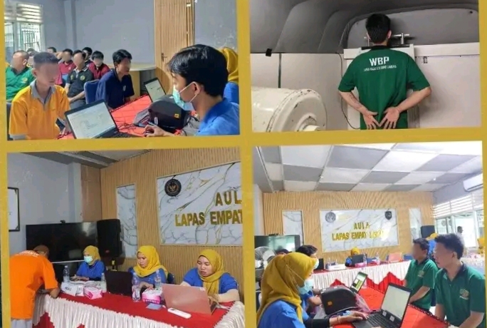 Cegah Penyakit Menular, Lapas Empat Lawang Gelar Skrining TBC dengan Rontgen Dada bagi Tahanan dan Narapidana