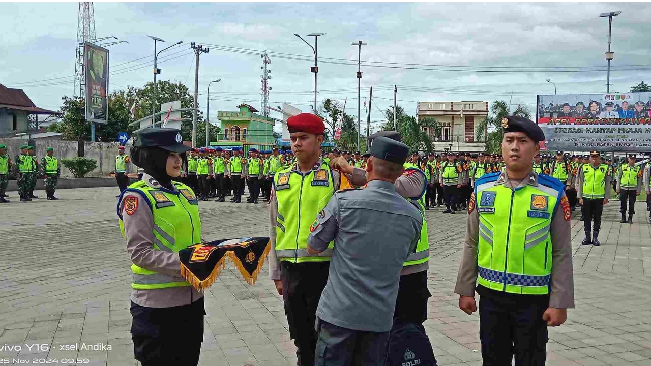 Polres Empat Lawang Gelar Apel Pergeseran Pasukan untuk Amankan 531 TPS Pilkada 2024