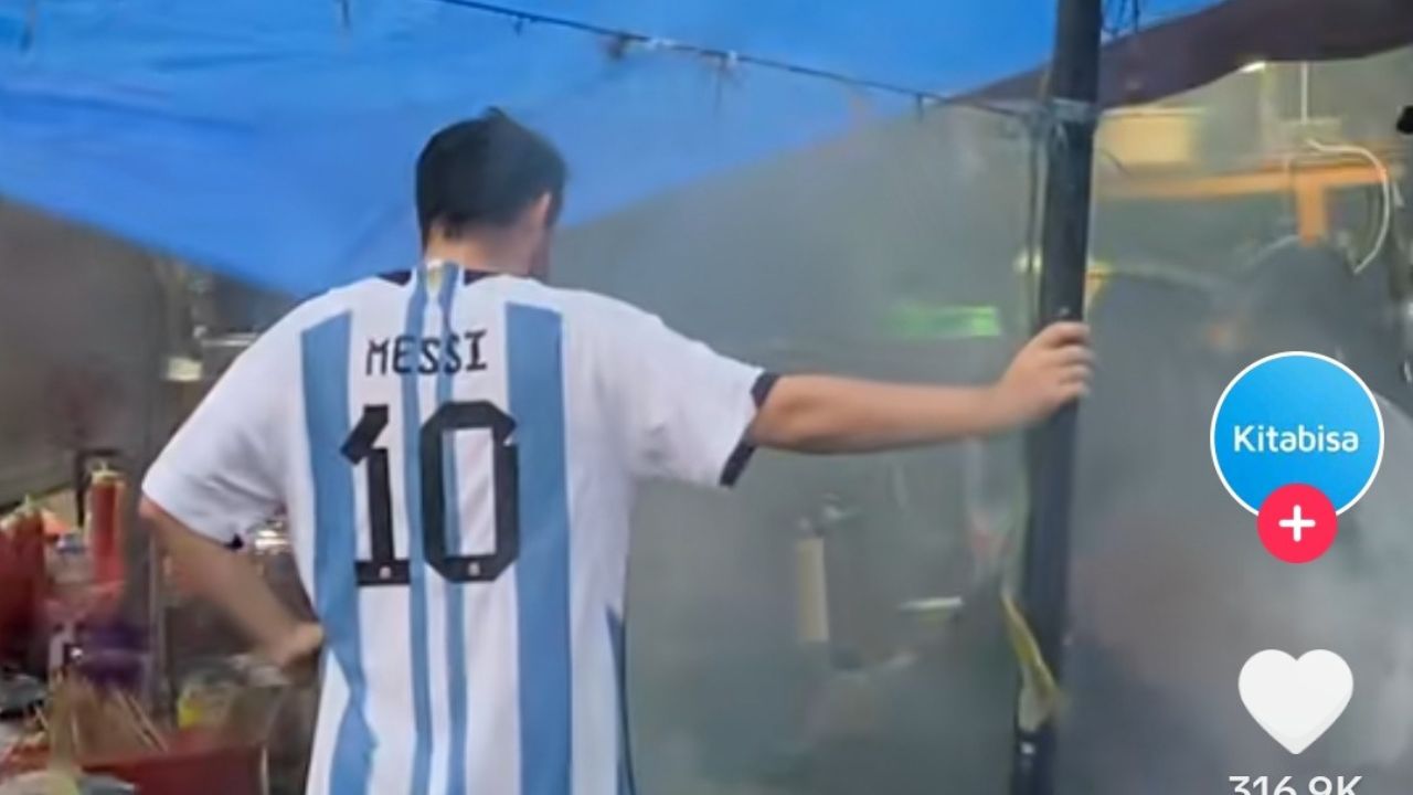 Vidio Mirip Lionel Messi Tertangkap Camera Nitizen Lagi Beli Sate Viral