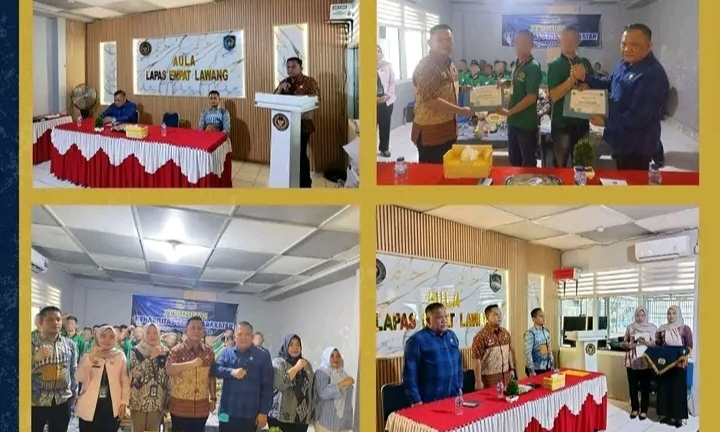 Lapas Empat Lawang Gelar Penutupan Program Rehabilitasi Pemasyarakatan Bersama BNNK Empat Lawang