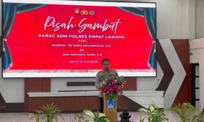 Kapolres Empat Lawang Pimpin Sertijab Kabag SDM, AKP Arfanol Amri Resmi Gantikan Kompol Trisopa Mela Wijaya