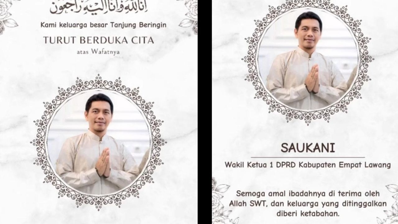 Berita Duka: Saukani, Wakil Ketua I DPRD Empat Lawang dari PDIP, Tutup Usia di Jakarta