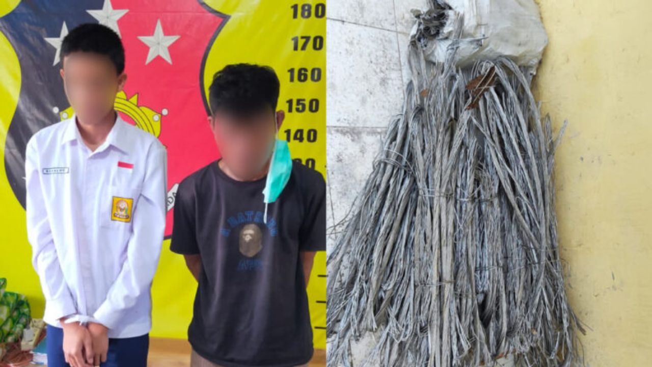 Curiga Cahaya Senter, Ternyata Ada Para Pelaku Memotong Kabel