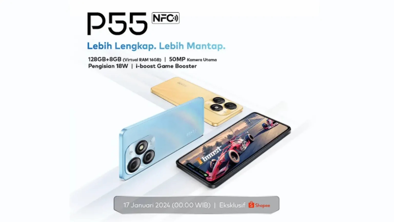 Itel P55 NFC: Ponsel Entry-Level dengan Fitur Premium dan Harga Terjangkau