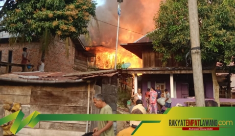 Kebakaran Hebat di Desa Lingge Pendopo Barat, 10 Rumah Terdampak dengan Kerugian Capai Rp1 Miliar