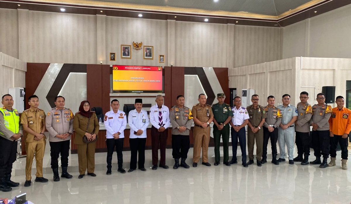 Memastikan Keamanan Natal dan Tahun Baru 2023-2024 polres empat Lawang Lakukan Rapat Koordinasi