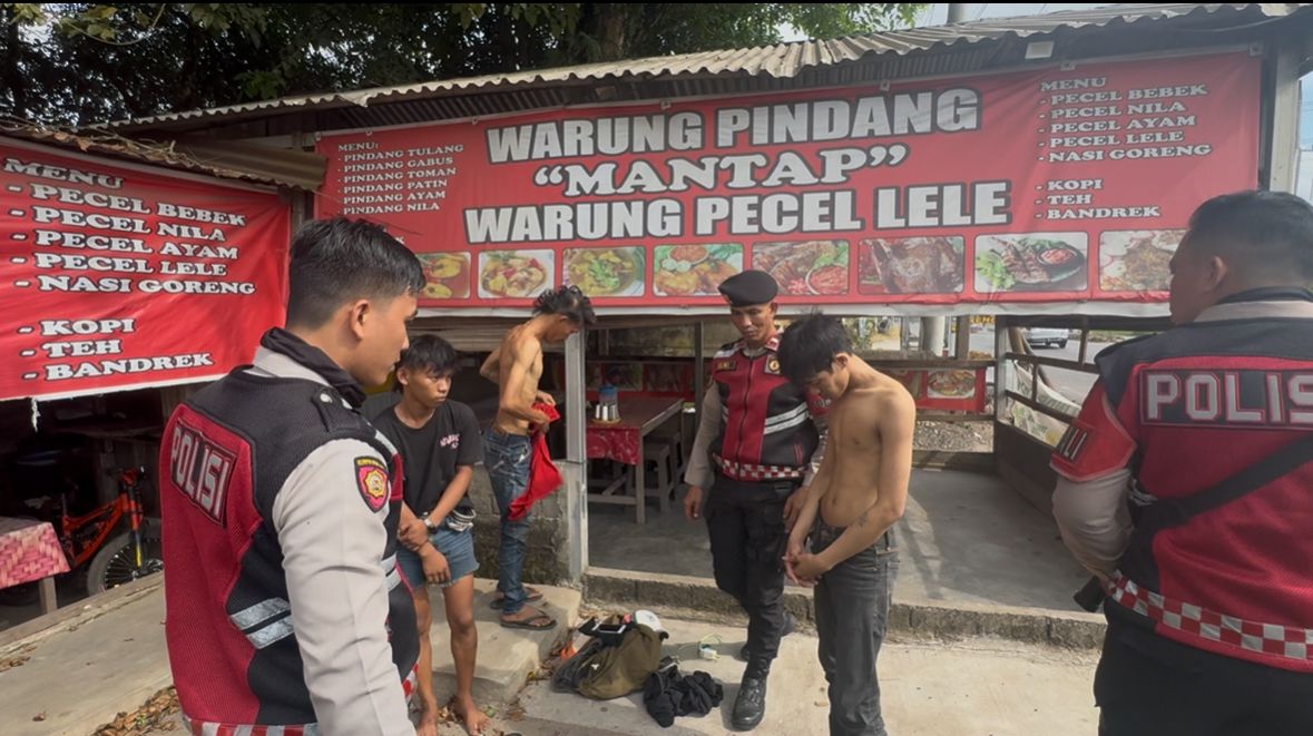 Polres Ogan Ilir Amankan Tiga Terduga Preman di Simpang Palem Raya