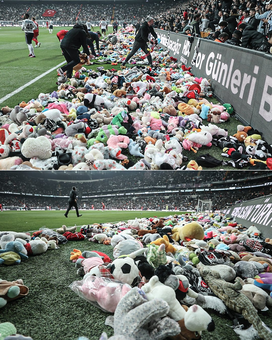 Salut! Penggemar Sepakbola Di Turki Lempar Boneka ke Lapangan