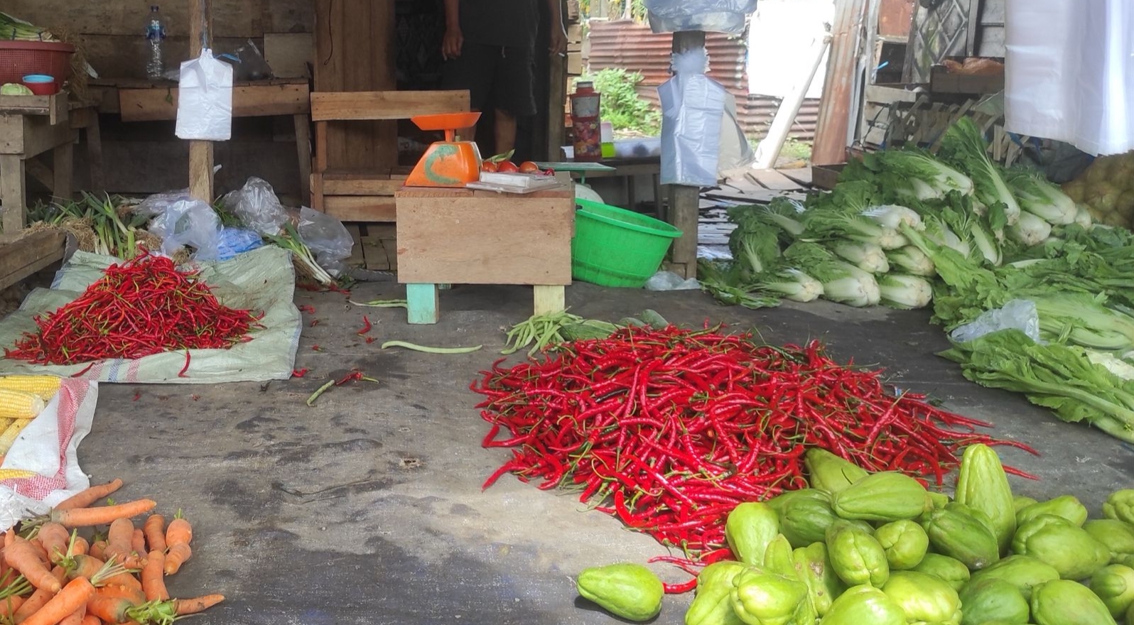 Harga Cabai Merah di Pasar Pulau Emas Tebing Tinggi Naik Capai 60 Perkilo 