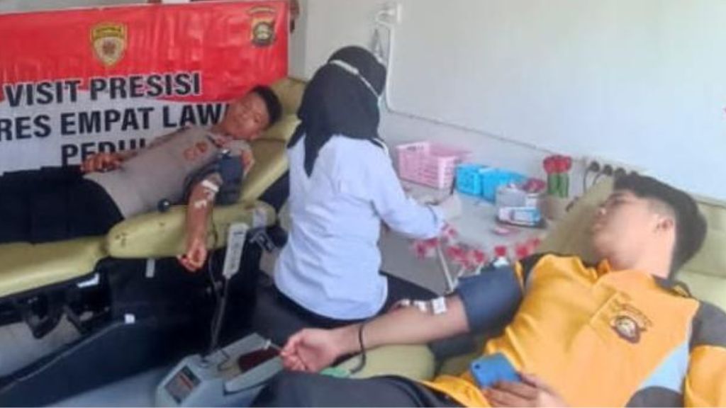 Polres Empat Lawang Polda Sumsel Menunjukkan Komitmennya Melalui Kegiatan Donor Darah