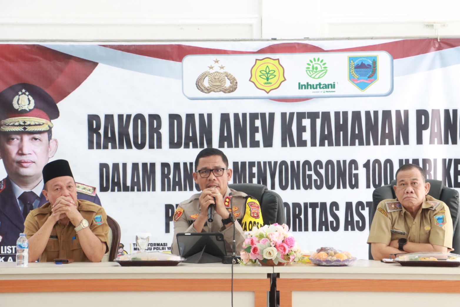 Polres Lahat Gelar Rakor dan Anev Ketahanan Pangan untuk Dukung Program 100 Hari Kerja Presiden