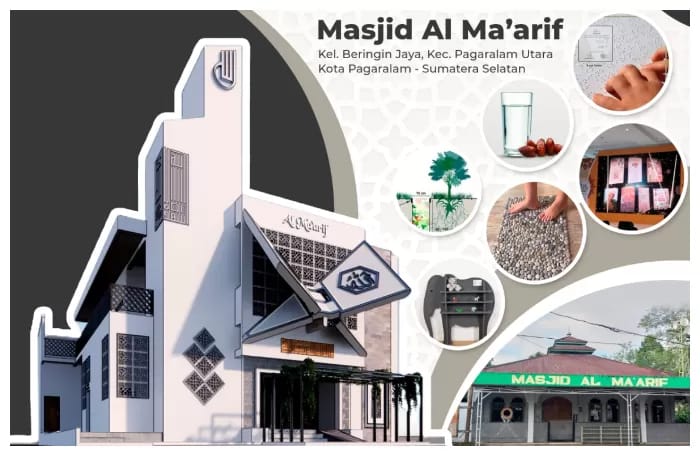 Dibangun Secara Swadaya, Masjid Al Ma’arif Pagaralam Dirancang Miliki Berbagai Fasilitas