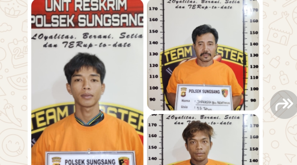 Polsek Sungsang Berhasil Ungkap Kasus Curat, Tiga Pelaku dan Satu Motor Diamankan