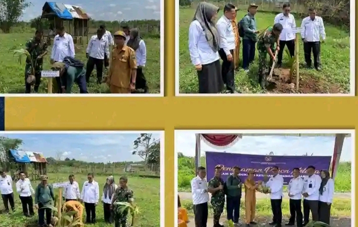 Lapas Empat Lawang Ikuti Peresmian Ketahanan Pangan Nusakambangan dan Penanaman Pohon Kelapa Serentak