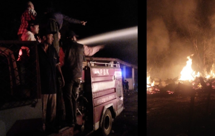 Kebakaran Dini Hari Hanguskan 5 Rumah di Desa Rantau Kasai, 13 Warga Terdampak