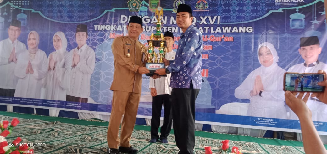 Sekda Resmi Menutup MTQ ke-XVI Kabupaten Empat Lawang, Kecamatan Talang Padang, Juara Umum