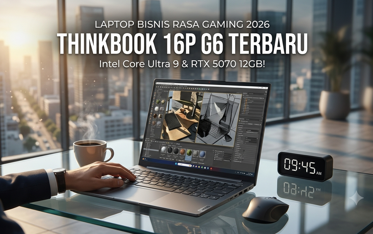 Lenovo ThinkBook 16p G6 Makin Bertenaga, Dibekali Intel Core Ultra 9 dan RTX 5070 12GB untuk Kreator 