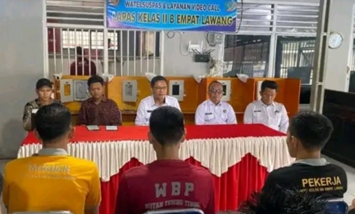 Lapas Kelas IIB Empat Lawang Gelar Sosialisasi Penggunaan Wartelsuspas bagi Warga Binaan