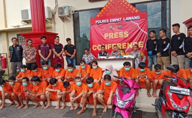 Gelar Press Conference Polres Empat Lawang Ungkap 20 Kasus, 31 Tersangka Diamankan