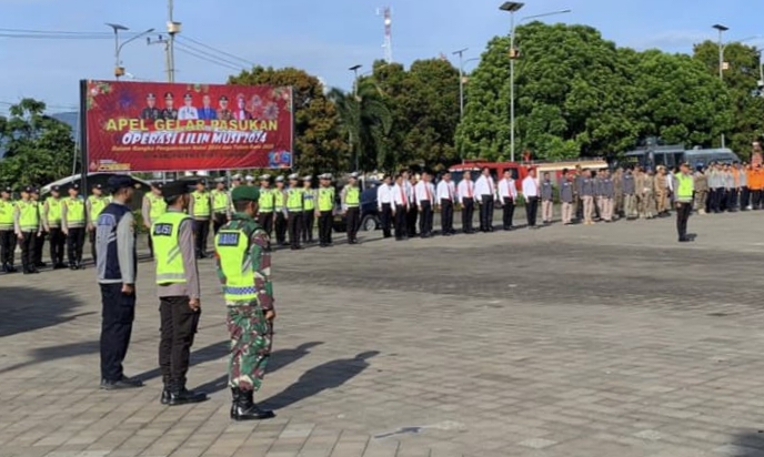 Apel Gelar Pasukan Operasi Lilin Musi 2024 Polres Empat Lawang Dipimpin Pj Bupati 