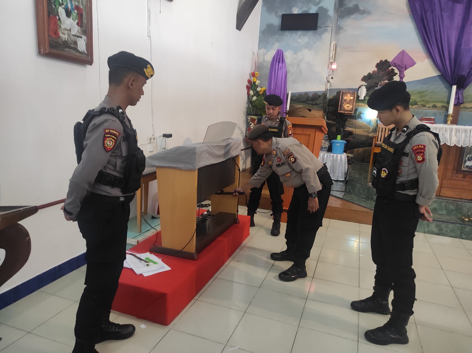 Jelang Paskah, Polres Pagaralam Sterilkan Gereja dari Ancaman Teror