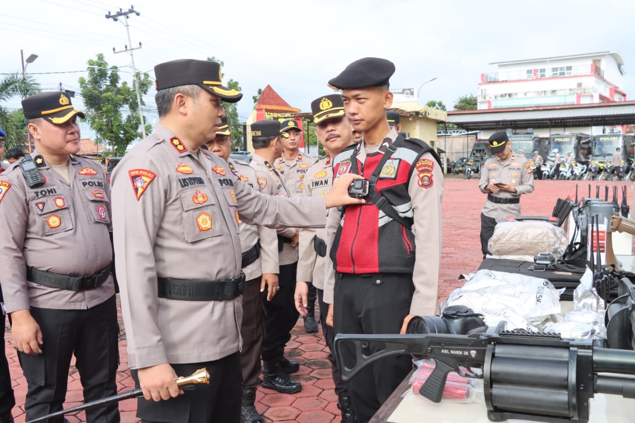 Kapolres Muba Cek Kesiapan Kendaraan Dinas untuk Operasi Ketupat Musi 2025