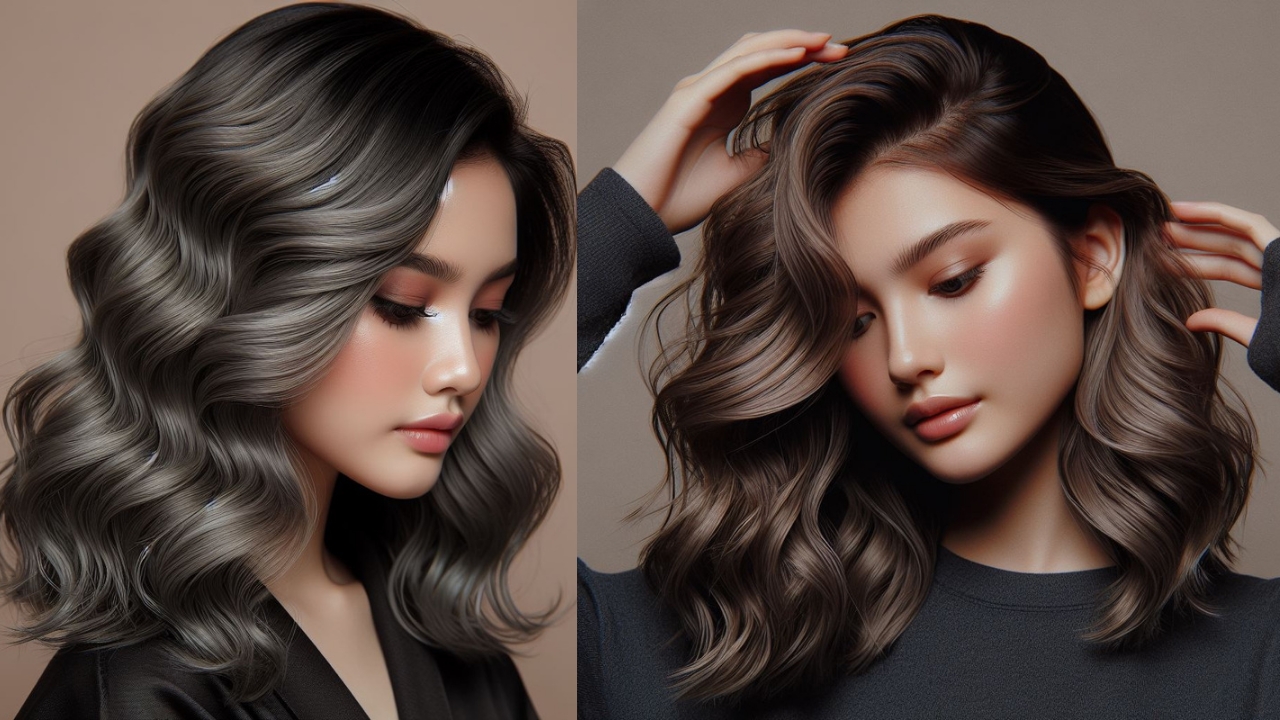 Natural Waves with a Touch of Grey, Gaya Rambut Uban yang Menawan dan Elegan