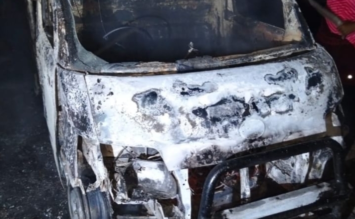 Mobil Pickup Terbakar di Desa Margo Bakti, Kerugian Capai Rp45 Juta