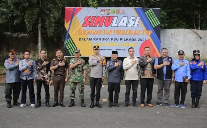 Jelang PSU Pilkada 2025, Polres Empat Lawang Gelar Simulasi Pengamanan VVIP 