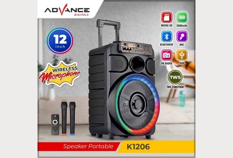 Speaker Canggih untuk Semua Acara! Advance K1206 Bluetooth 12 Inch, Solusi Audio Maksimal