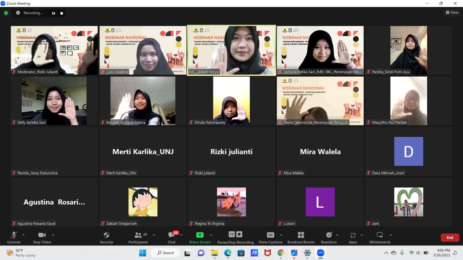 HIMA 4L Unsri Gelar Webinar Pemberdayaan Perempuan 