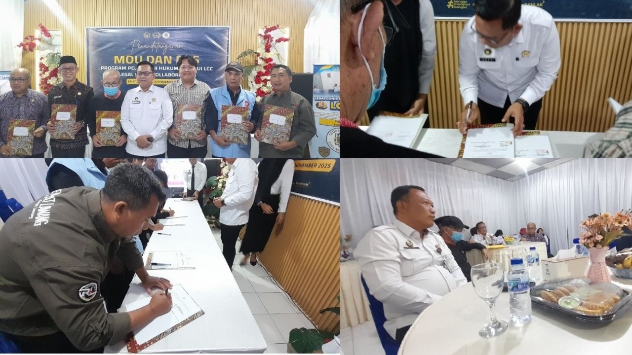 Lapas Kelas IIB Empat Lawang Gelar Penandatanganan MoU dan PKS Program Pelayanan Hukum LCC se-Sumsel