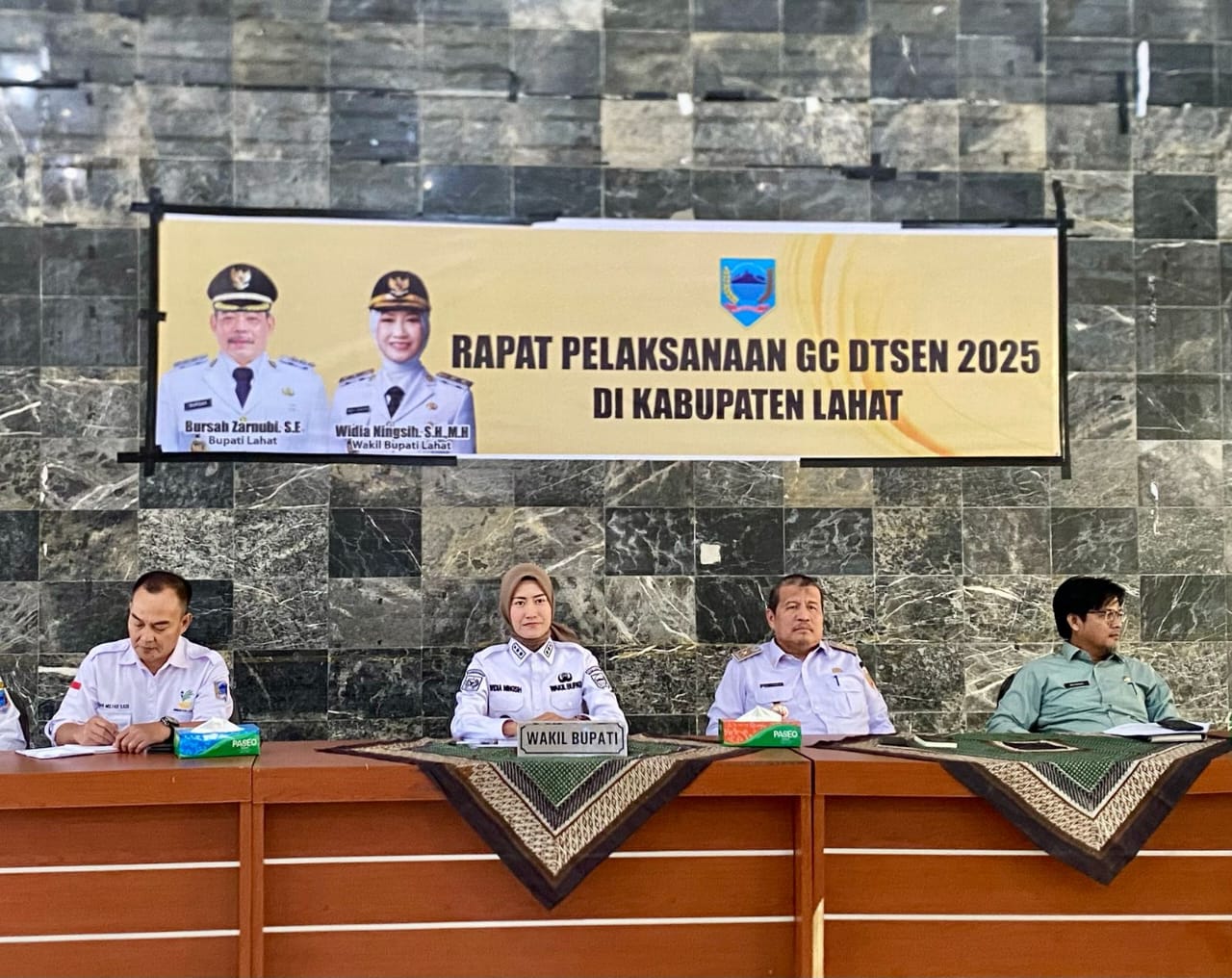 Wakil Bupati Lahat Hadiri Rapat Pelaksanaan GC DTSEN untuk Pemutakhiran Data Sosial Ekonomi