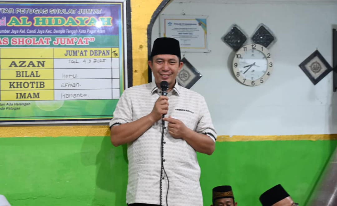 Walikota Pagaralam Safari Ramadhan di Masjid Al-Hidayah, Ajak Warga Bersinergi untuk Pembangunan