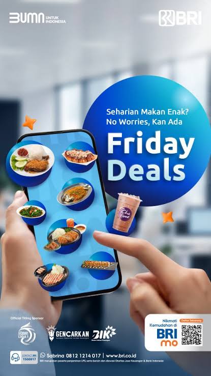 Nikmati Friday Deals di BRImo: Tukarkan Poin untuk Voucher Makan atau Minum Setiap Jumat!