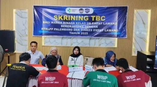 Lapas Empat Lawang Gelar Skrining TBC dan Cek Suhu Kamar Hunian Warga Binaan