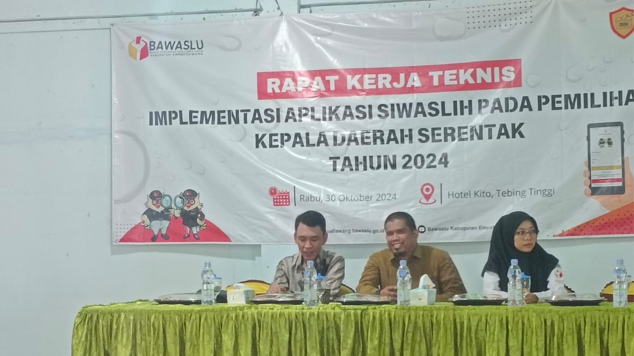 Bawaslu Empat Lawang Gelar Rapat Kerja Teknis Pilkada Serentak Tahun 2024